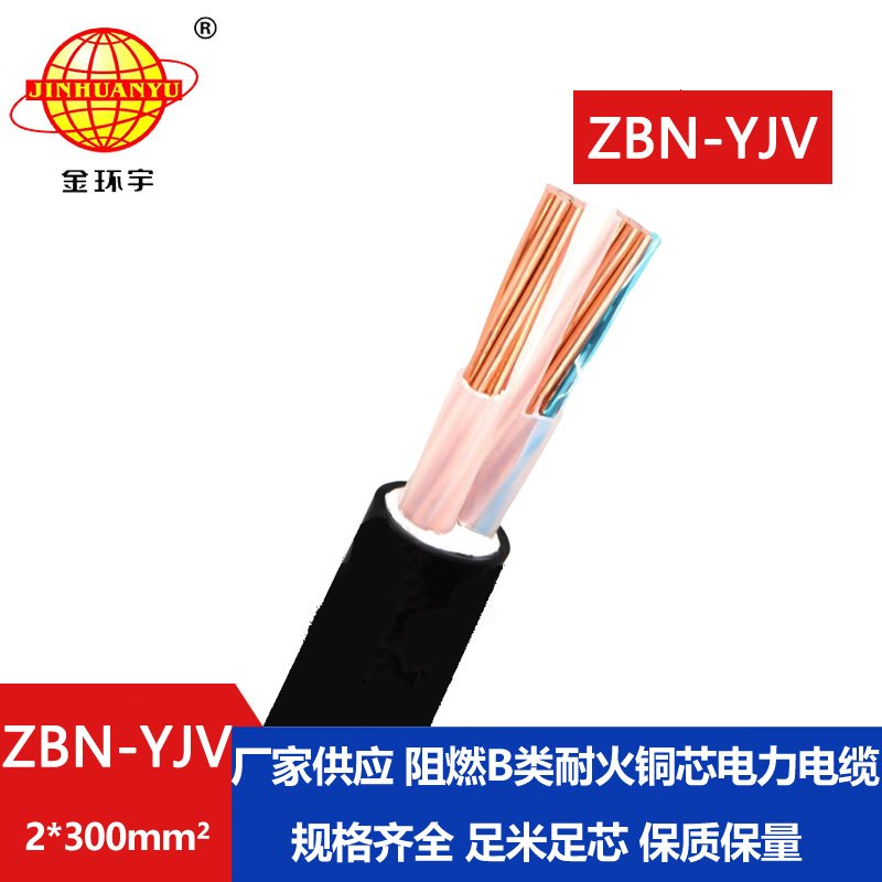 金環(huán)宇電線(xiàn)電纜 yjv多芯電纜ZBN-YJV 2X300平方  阻燃耐火yjv電纜