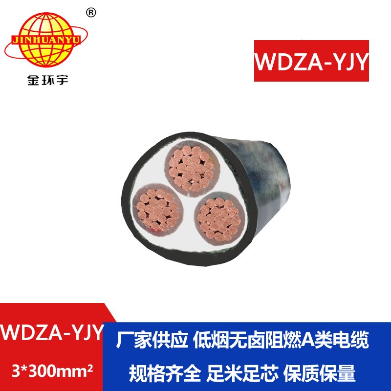 金環(huán)宇電線電纜 低煙無鹵阻燃銅芯電纜WDZA-YJY 3X300平方 電纜線